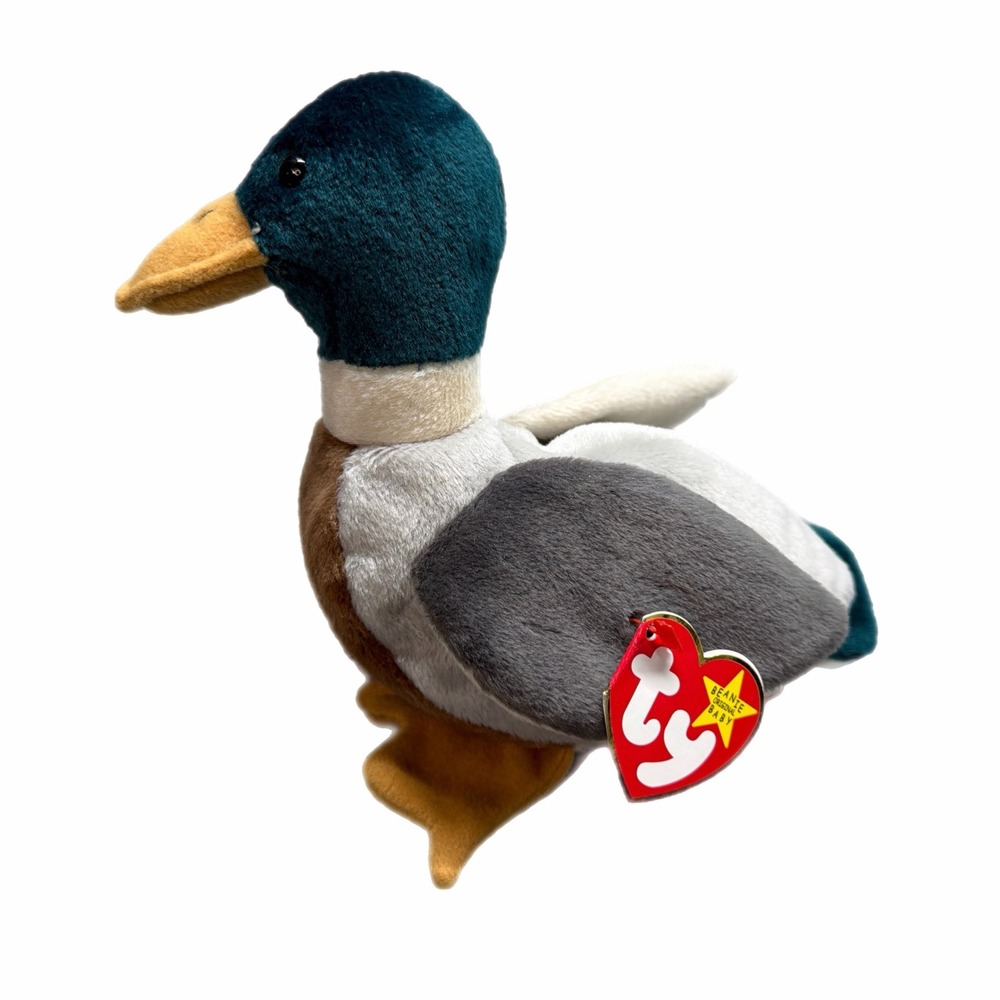 Ty Beanie Babies Jake the Drake Mallard Duck Plush 1997 Style 4199 VTG